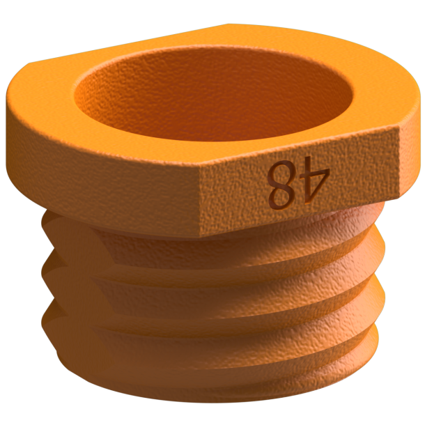 Ground socket for  48 mm tubular post | Threaded ring